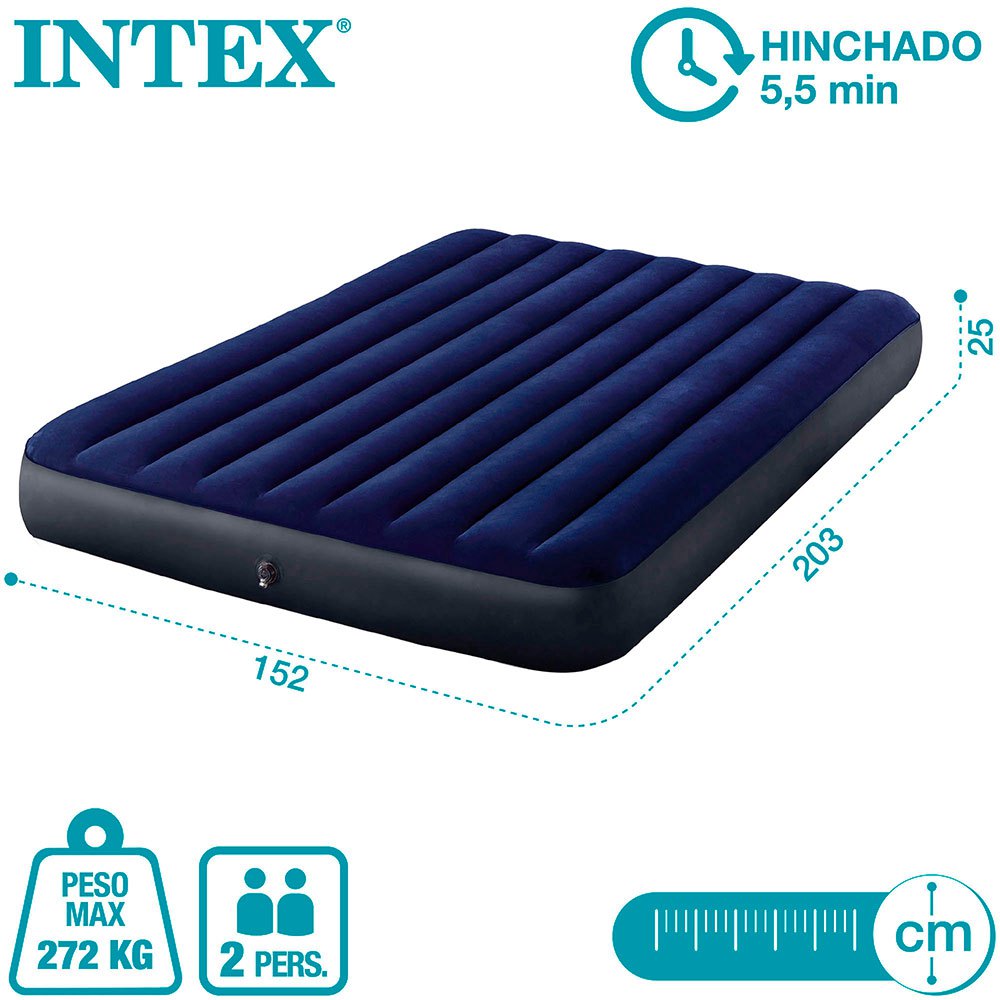 Купить Intex 64765 Dura-Beam Standard Classic Downy Матрас Голубой Blue 7ft.ru в интернет магазине Семь Футов