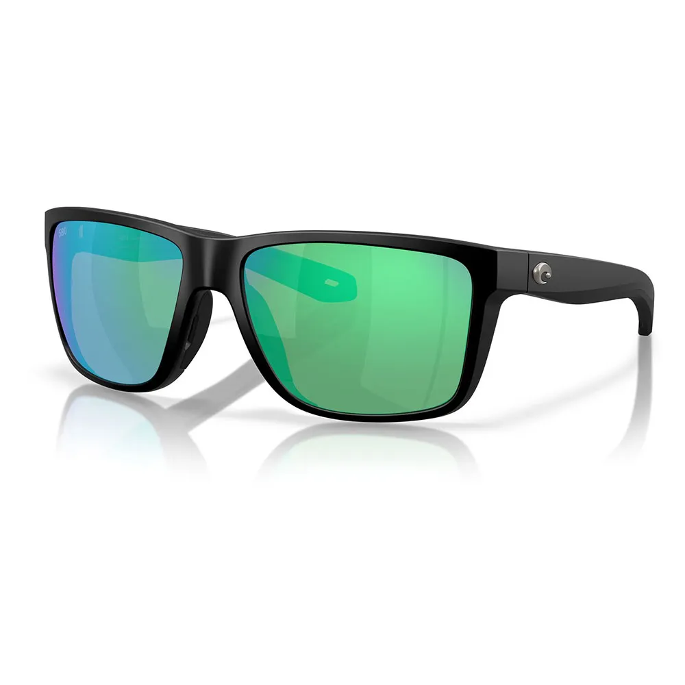 Купить Costa 06S9120-91200258 поляризованные солнцезащитные очки Broadbill ii Matte Black 04 Green Mirror 580G/CAT3 7ft.ru в интернет магазине Семь Футов