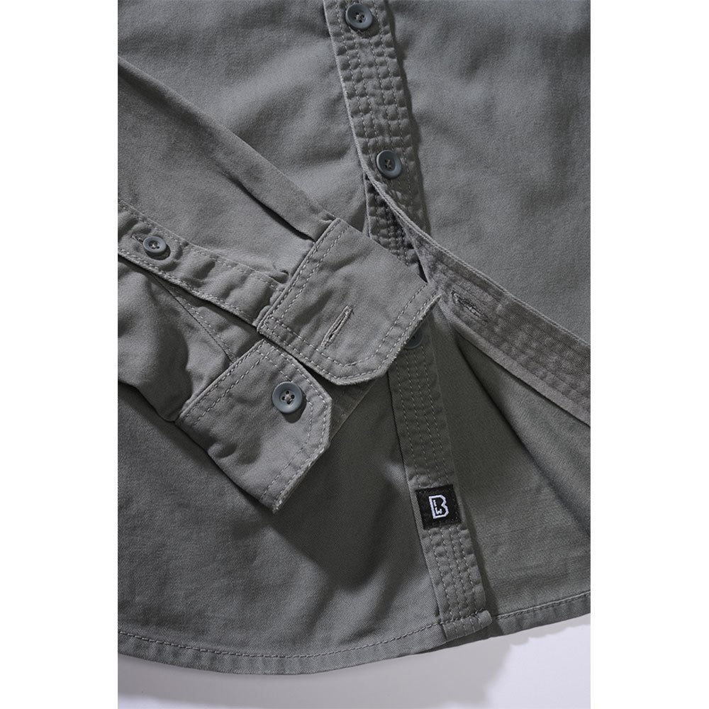 Купить Brandit 9373-213-XL Рубашка с длинным рукавом Vintage Серый Charcoal Grey XL 7ft.ru в интернет магазине Семь Футов