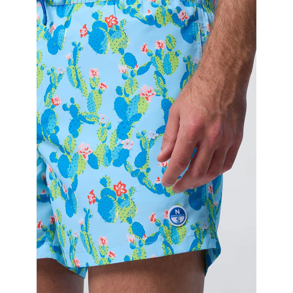 Купить North sails 673746-C011-XS плавательные шорты Allover Volley Light Blue / Cactus Print XS 7ft.ru в интернет магазине Семь Футов
