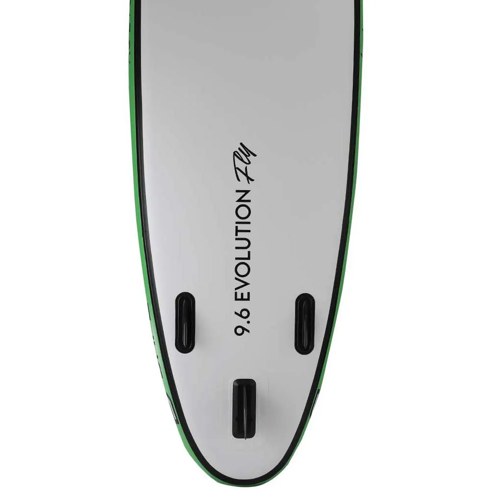 Купить Safe waterman hc100.022 Надувной комплект для падлбординга Aura Evolution Fly 9´6´´ White / Black / Green 132x56x35 289.6 cm 7ft.ru в интернет магазине Семь Футов