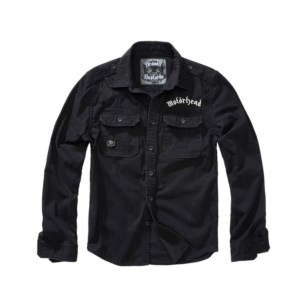 Купить Brandit 61006-2-4XL Рубашка с длинным рукавом Motörhead Vintage Черный Black 4XL 7ft.ru в интернет магазине Семь Футов