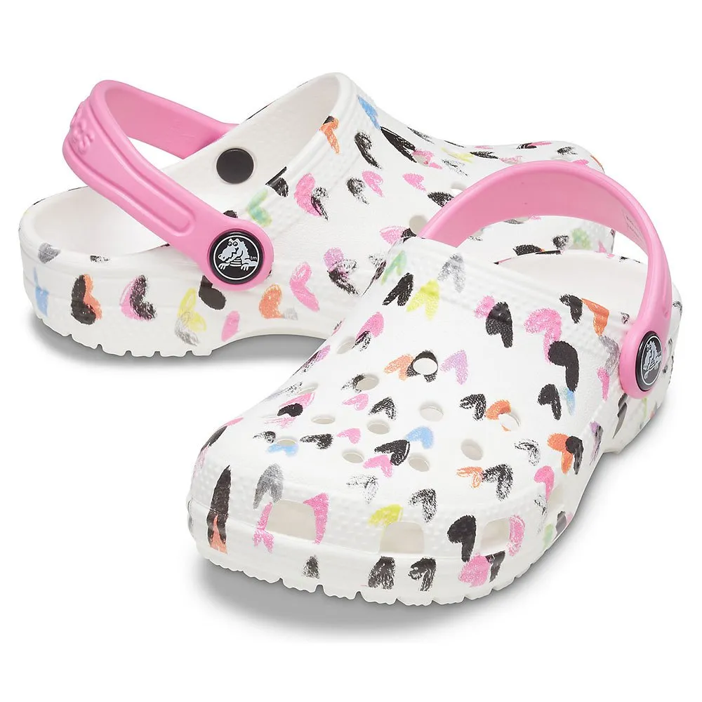 Купить Crocs 207000-100b-c5 Деревянные башмаки Classic Heart Print White 35x25x15 EU 20 7ft.ru в интернет магазине Семь Футов