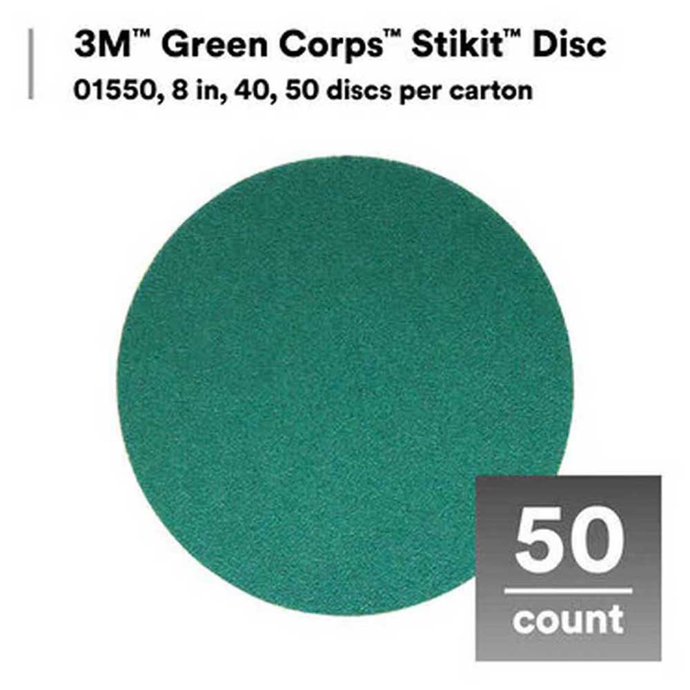 Купить 3M 71-01550 Green Corps Stikit 40Е 8´´ Производство Диски 50 Единицы Зеленый Green 7ft.ru в интернет магазине Семь Футов