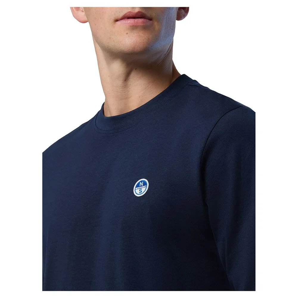 Купить North sails 692971-0802-XS Футболка с длинным рукавом Basic Bollo Голубой Navy Blue XS 7ft.ru в интернет магазине Семь Футов