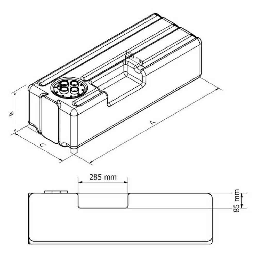 Купить Can-sb 2323153 Бак для сточных вод 41L Yellow 20x39x65 650 x 390 x 200 mm 7ft.ru в интернет магазине Семь Футов