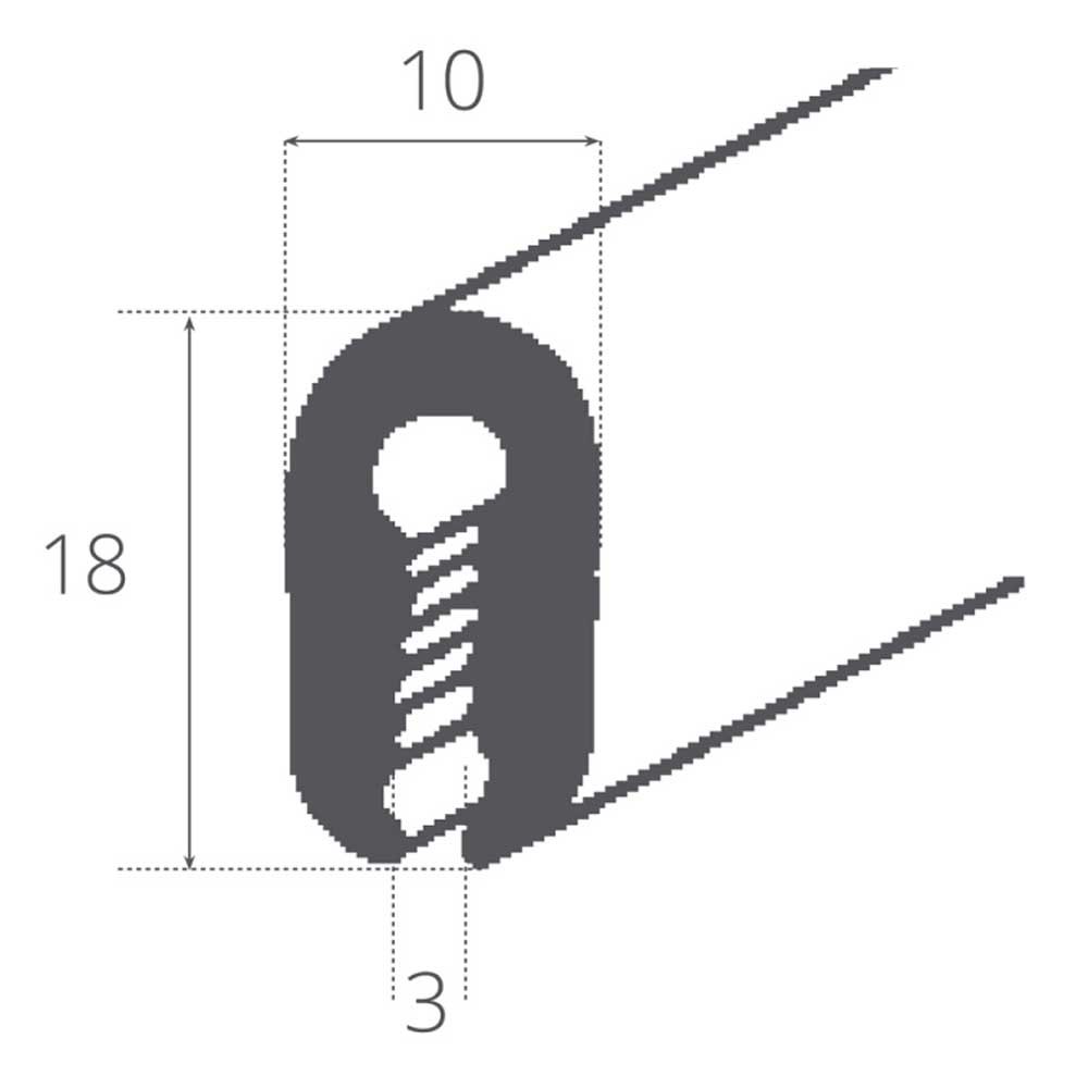 Купить Tessilmare 6566071 20 m Отделочный профиль Бесцветный Black 3-5 mm 7ft.ru в интернет магазине Семь Футов