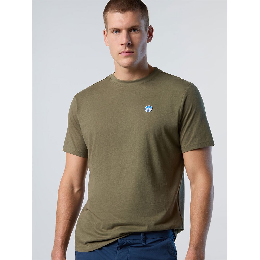 Купить North sails 692970-0441-XS Футболка с коротким рукавом Basic Bollo Зеленый Dusty Olive XS 7ft.ru в интернет магазине Семь Футов
