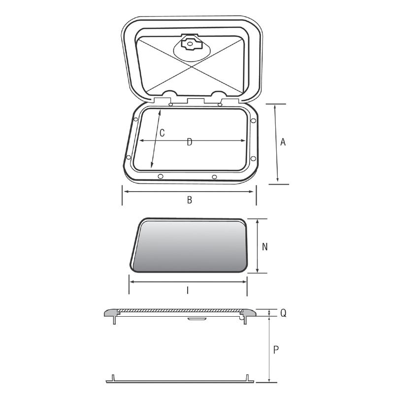 Купить Nuova rade R-1251508-47079 Euro 1 Hatch Отремонтированный 450 x 270 mm 7ft.ru в интернет магазине Семь Футов