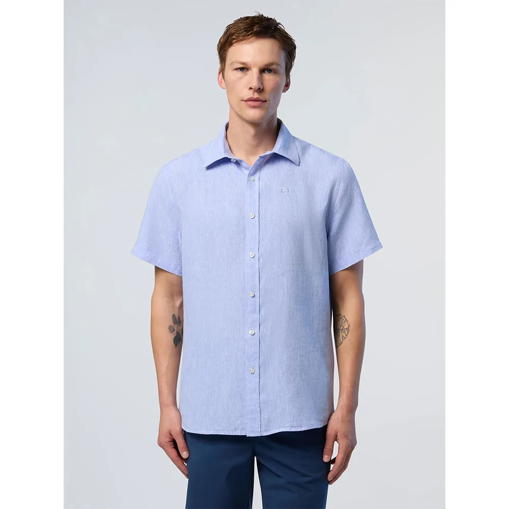 Купить North sails 664370-0757-L Рубашка с коротким рукавом 664370 Голубой Light Blue L 7ft.ru в интернет магазине Семь Футов