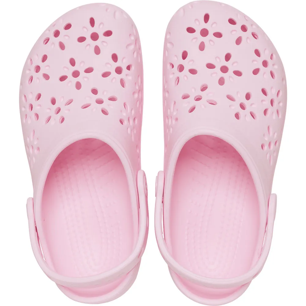 Купить Crocs 210944-6zw-c10 Деревянные башмаки Classic Floral Cut Out T Pink Milk 35x25x15 EU 27 7ft.ru в интернет магазине Семь Футов