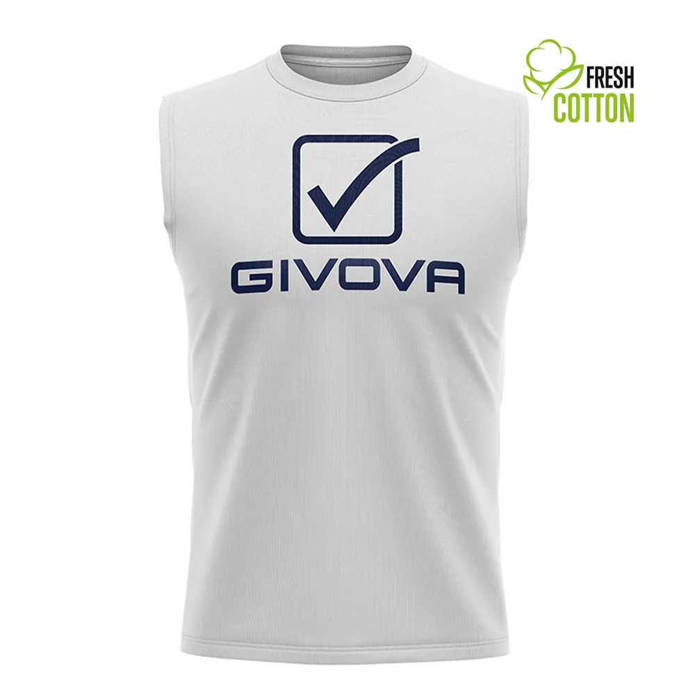 Купить Givova MA009-0003-3XL базовый слой без рукавов Big Logo White 3XL 7ft.ru в интернет магазине Семь Футов