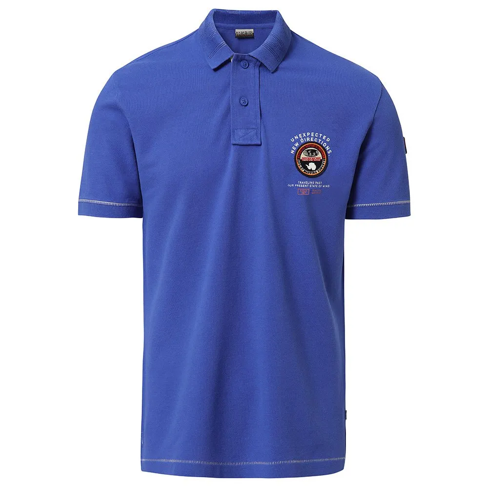 Купить Napapijri NP0A4E2OBB41-XL Поло с короткими рукавами Elice Голубой Ultramarine Blue XL 7ft.ru в интернет магазине Семь Футов