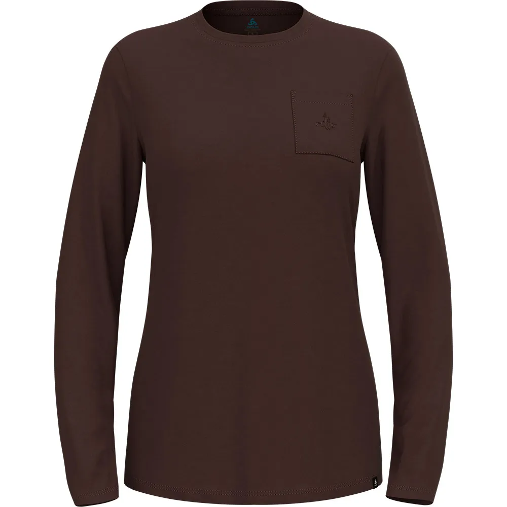 Купить Odlo 554611-30910-l Базовый слой с длинным рукавом Merino 200 Pocket Fudge 30x25x2 7ft.ru в интернет магазине Семь Футов