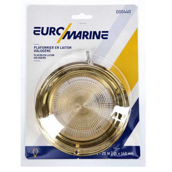 Купить Euromarine 000440 20W Круглый латунный потолочный светильник Золотистый Bronze 140 x 40 mm 7ft.ru в интернет магазине Семь Футов