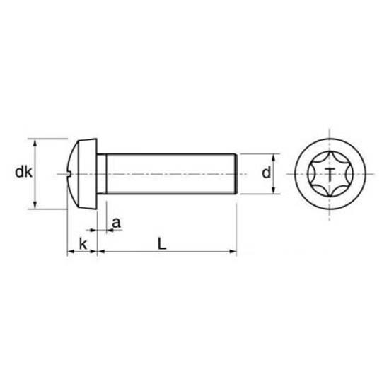 Купить Euromarine VIXVMTOC0650-20 ISO 14583 A4 M6x50 mm Винт Torx с цилиндрической головкой 20 единицы Серебристый Grey 7ft.ru в интернет магазине Семь Футов