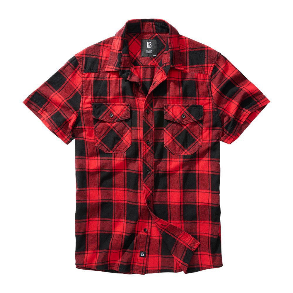 Купить Brandit 4032-41-XXL Рубашка с коротким рукавом Check Красный Red / Black 2XL 7ft.ru в интернет магазине Семь Футов