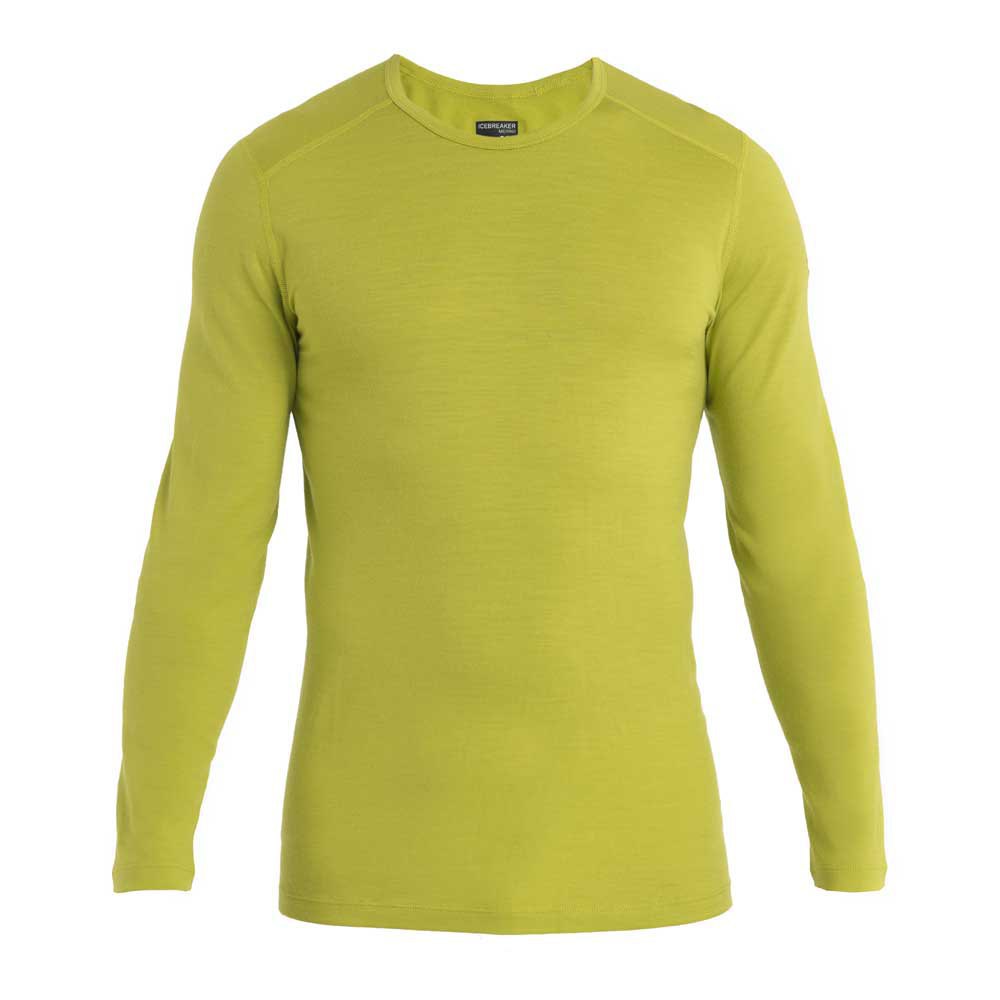 Купить Icebreaker 104365864XXL Базовый слой с длинным рукавом 200 Oasis Crewe Merino Желтый Bio Lime 2XL 7ft.ru в интернет магазине Семь Футов