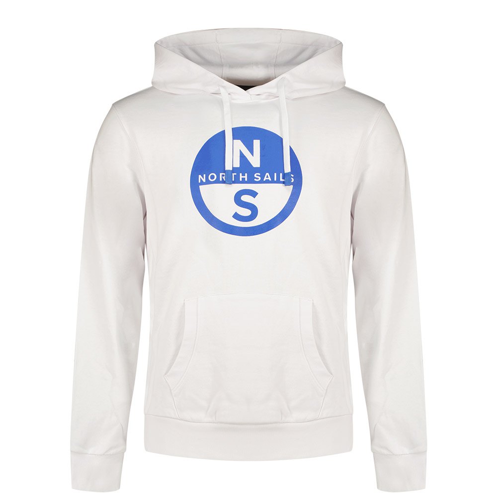 Купить North sails 691223-0101-S Толстовка с капюшоном Basic Logo Белая White S 7ft.ru в интернет магазине Семь Футов