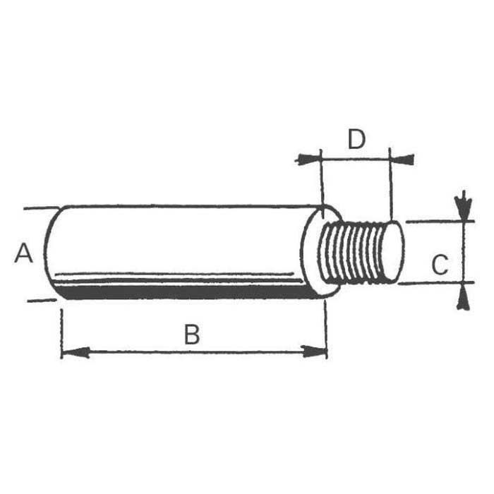 Купить Super marine ANO5140 Mercury M8 цинковый стержень анод  Grey 14.5 x 36 mm 7ft.ru в интернет магазине Семь Футов