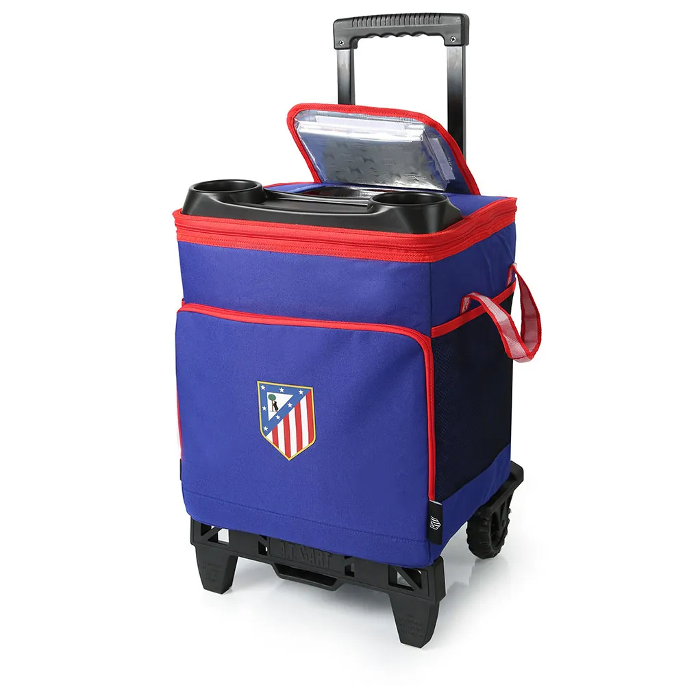 Купить Atletico de madrid azat20240030 Портативный холодильник с тележкой на 50 банок Blue 34x28x35 7ft.ru в интернет магазине Семь Футов