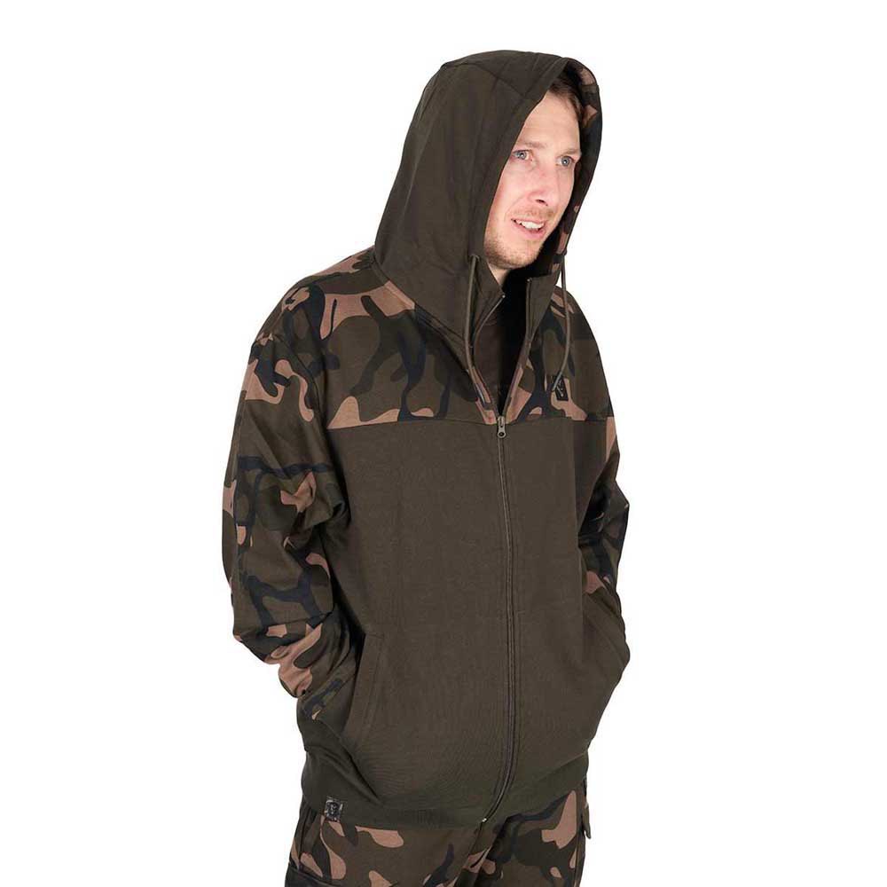 Купить Fox international CFX302 Толстовка на молнии LW Split Зеленый Khaki / Camo 3XL 7ft.ru в интернет магазине Семь Футов