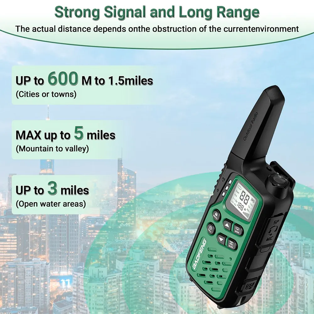 Купить Baofeng radbafkro0010 рация Bf-T25E 2 Единицы Green 25x12x8 7ft.ru в интернет магазине Семь Футов