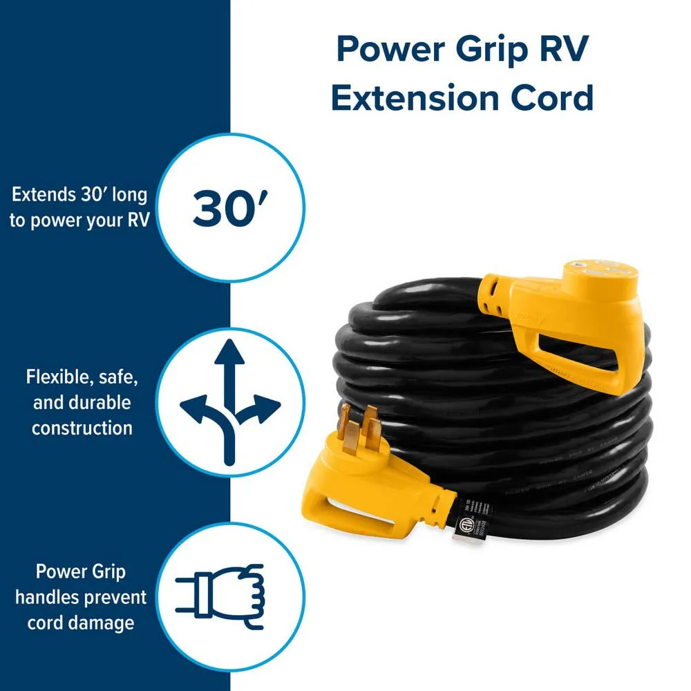 Купить Camco 17-55195 Удлинитель Power Grip 9.14 m  Black 50A 7ft.ru в интернет магазине Семь Футов