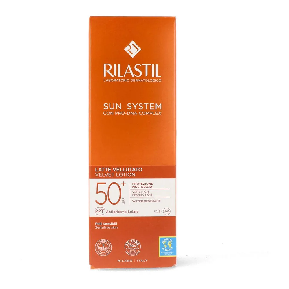 Купить Rilastil ngl-167629 Солнцезащитный крем Sun System Spf50+ 200ml White 17x10x7 7ft.ru в интернет магазине Семь Футов