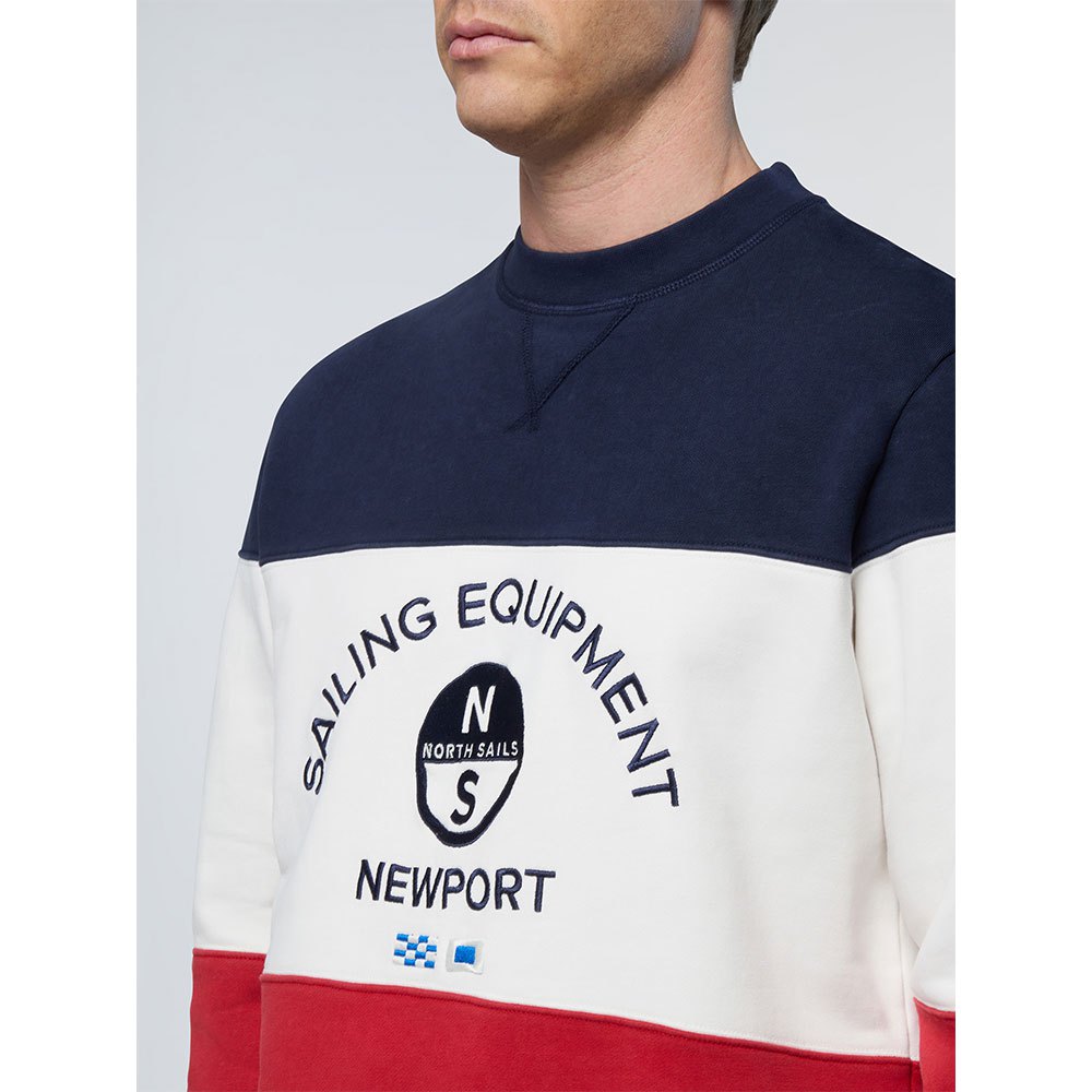 Купить North sails 691278-C002-L Толстовка Print Crew Красный Dark Blue / Marshmallow / Red L 7ft.ru в интернет магазине Семь Футов
