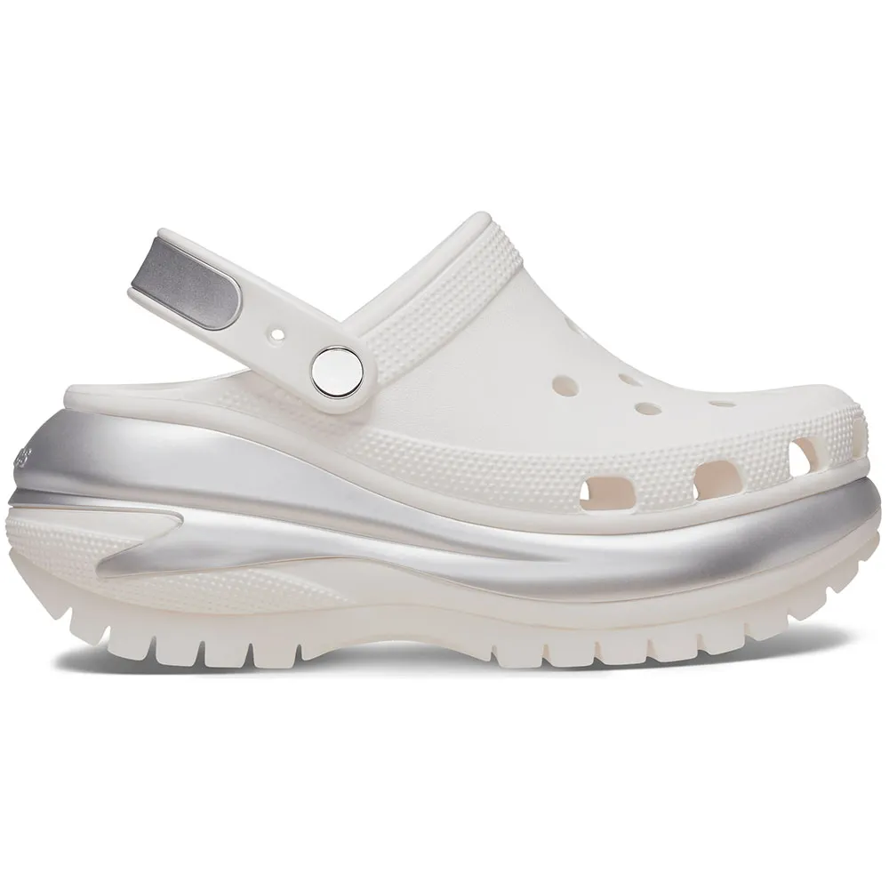 Купить Crocs 210368-138-m5w7 Деревянные башмаки Mega Crush Metallic White / Silver 35x25x15 EU 37 7ft.ru в интернет магазине Семь Футов