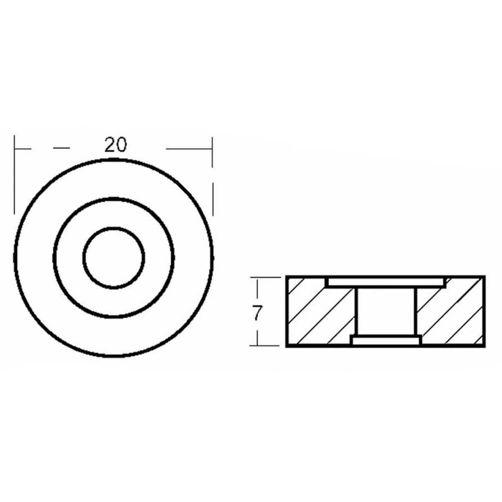 Купить Tecnoseal 2626327A Mercury 4-5-6HP 4T Алюминиевый анод шайбы  Silver 20 x 7 mm  7ft.ru в интернет магазине Семь Футов