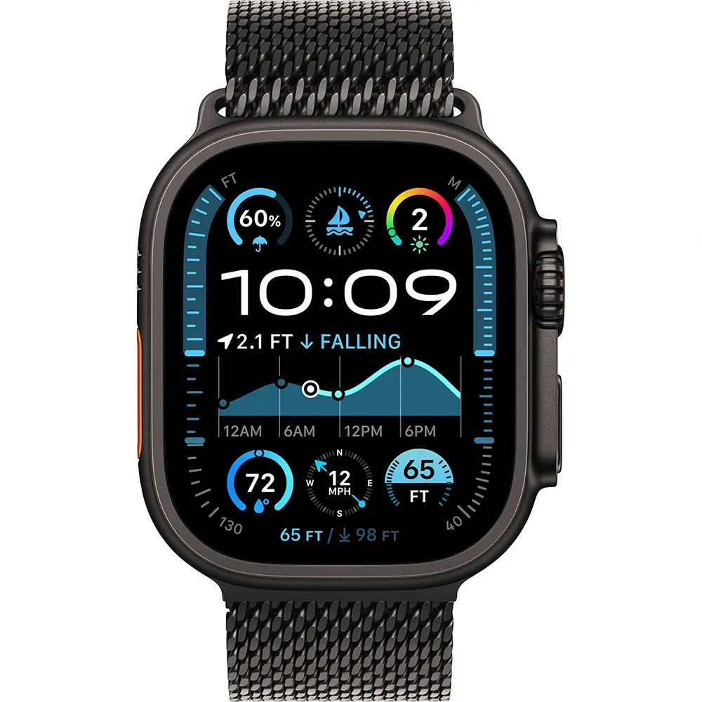 Купить Apple R-145249500-MX5V3TY/A Watch Ultra 2 GPS + Cellular 49 mm Milanese Loop Refurbished Черный Black Titanium / Black Titanium L 7ft.ru в интернет магазине Семь Футов