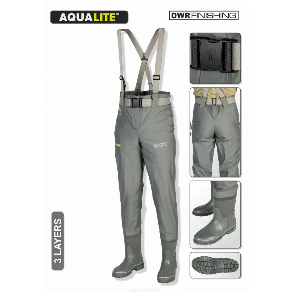 Купить Traper fly 96342 Дышащие вейдерсы Creek Pants Серый Grey XLK/EU 45 7ft.ru в интернет магазине Семь Футов