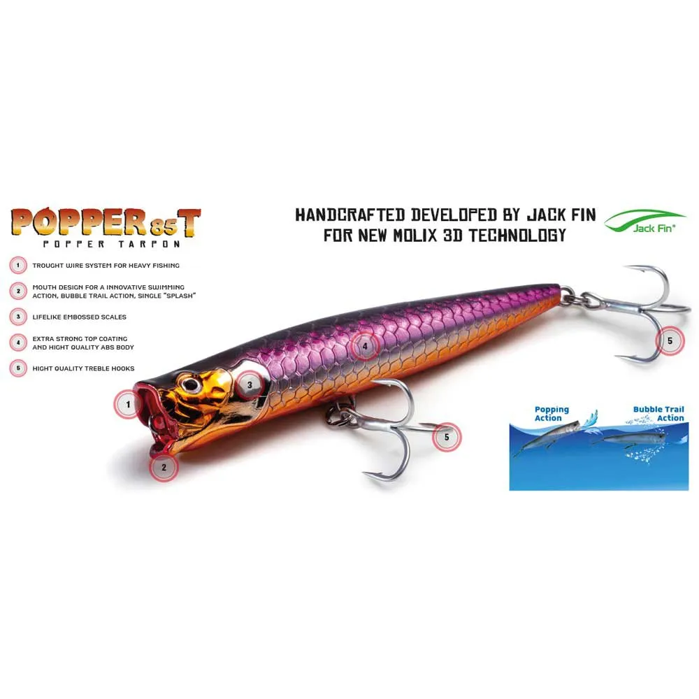 Купить Molix mp85t-622-unit Popper T 11.5g 85 mm 15x5x3 7ft.ru в интернет магазине Семь Футов