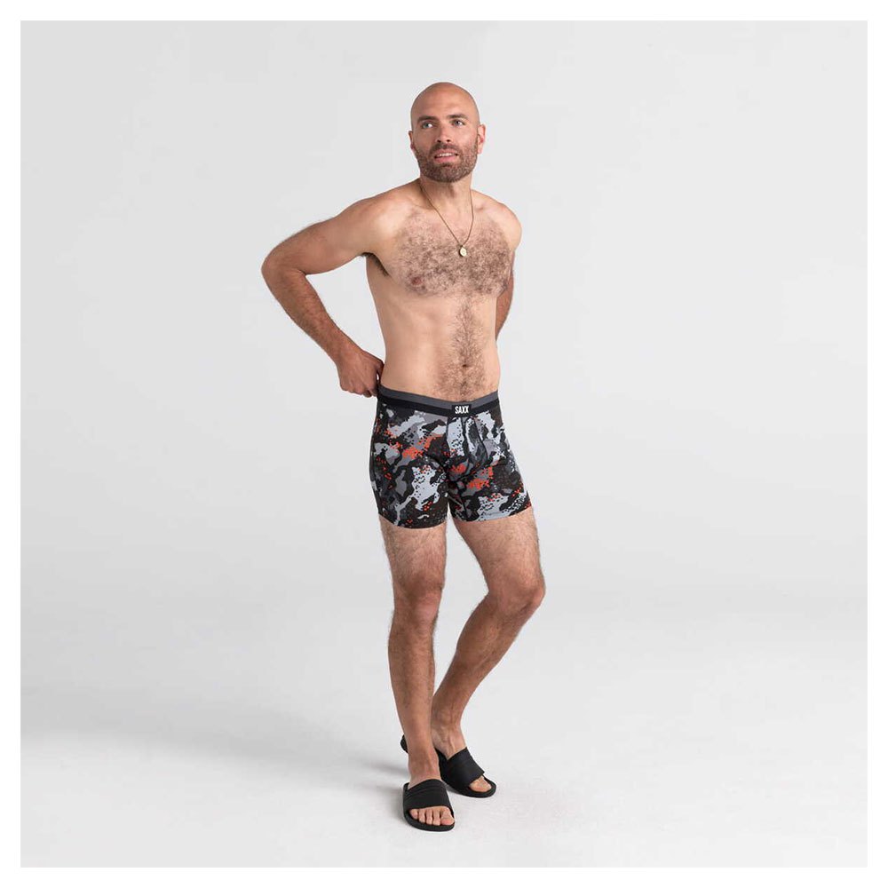 Купить SAXX Underwear SXBB12F.DQC.L Боксёр Sport Mesh Fly Серый  Graphite Digi Quake Camo L 7ft.ru в интернет магазине Семь Футов