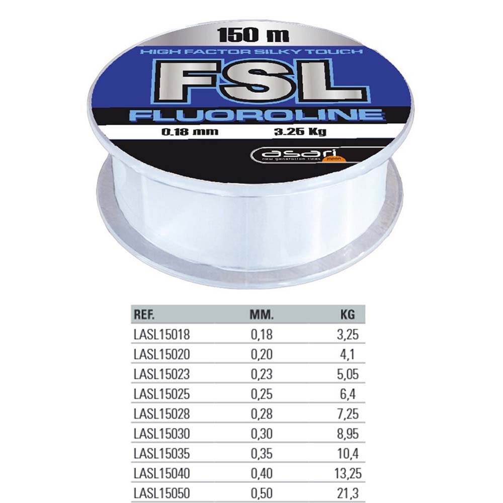 Купить Asari LASL15023-UNIT FSL 150 M Монофиламент  Clear 0.230 mm 7ft.ru в интернет магазине Семь Футов