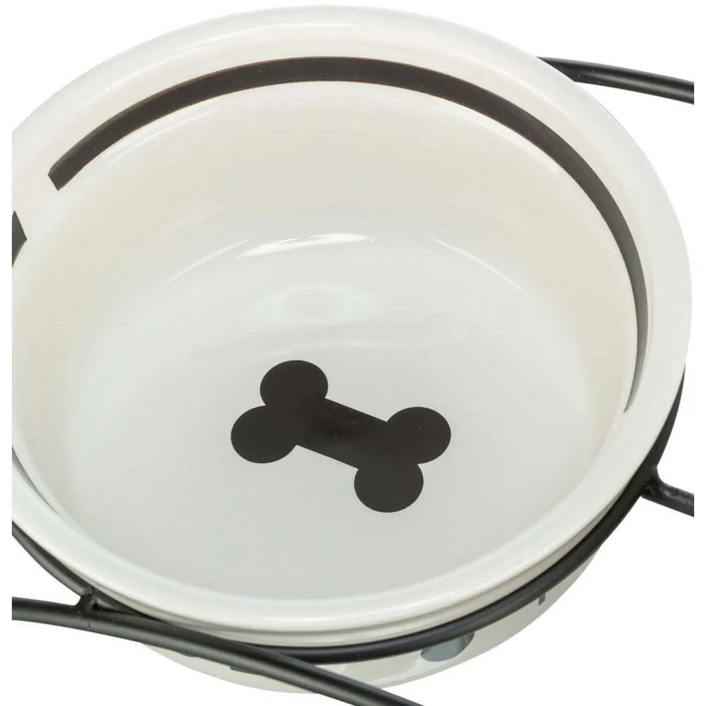 Купить Trixie 24413 миска 250ml 13 cm  White / Black 7ft.ru в интернет магазине Семь Футов