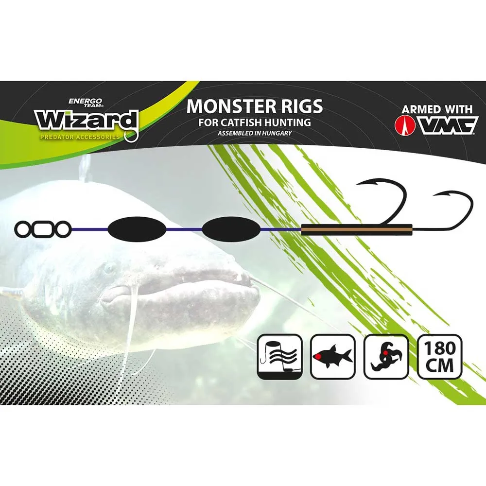 Купить Wizard 79341-801 связанный крючок Monster Pro Monobraid Specimen Black / Green 6/0-8/0 7ft.ru в интернет магазине Семь Футов