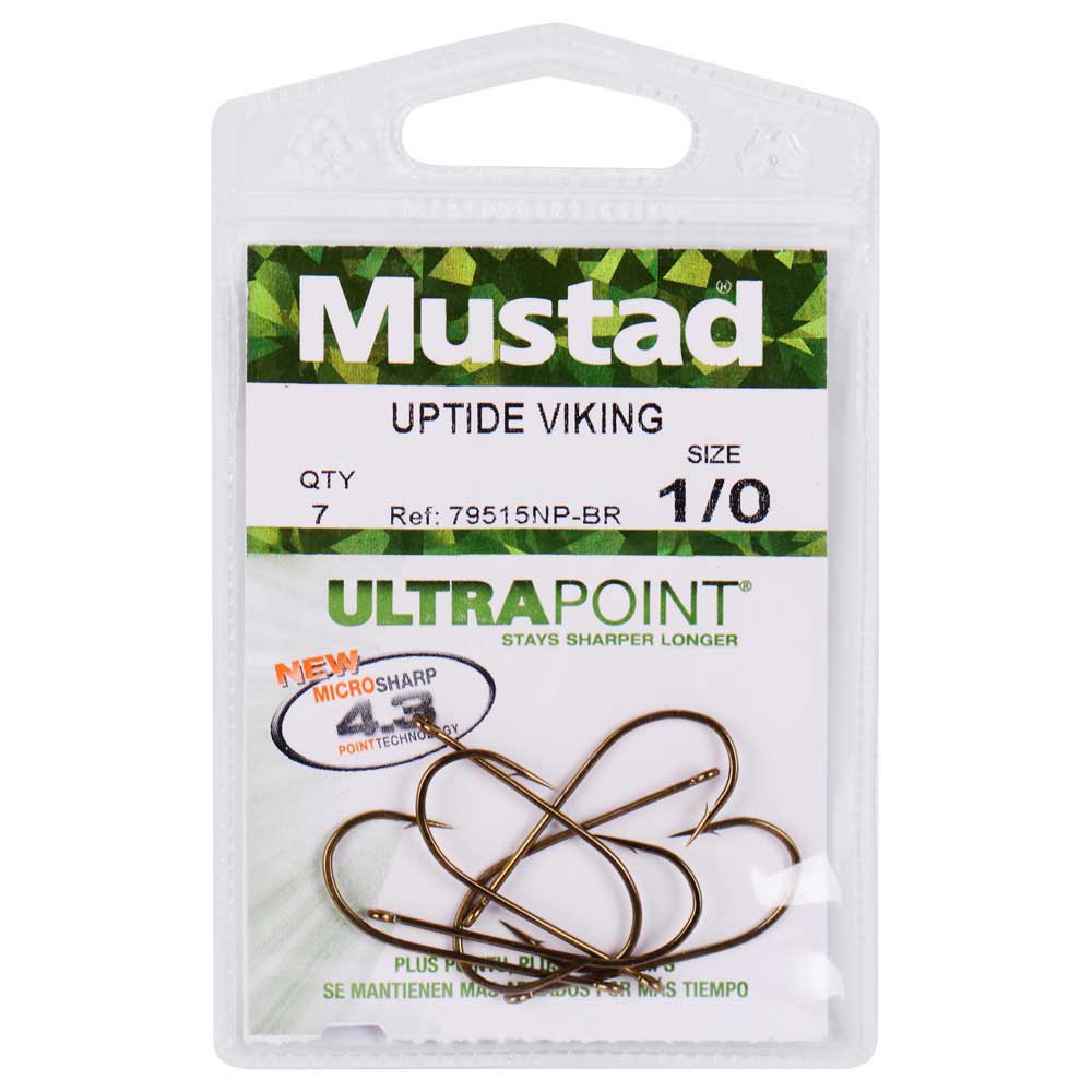 Купить Mustad 79515NP-BR-1/0-336 Viking Крючки С Одним Глазком Золотистый Bronze 1/0 7ft.ru в интернет магазине Семь Футов