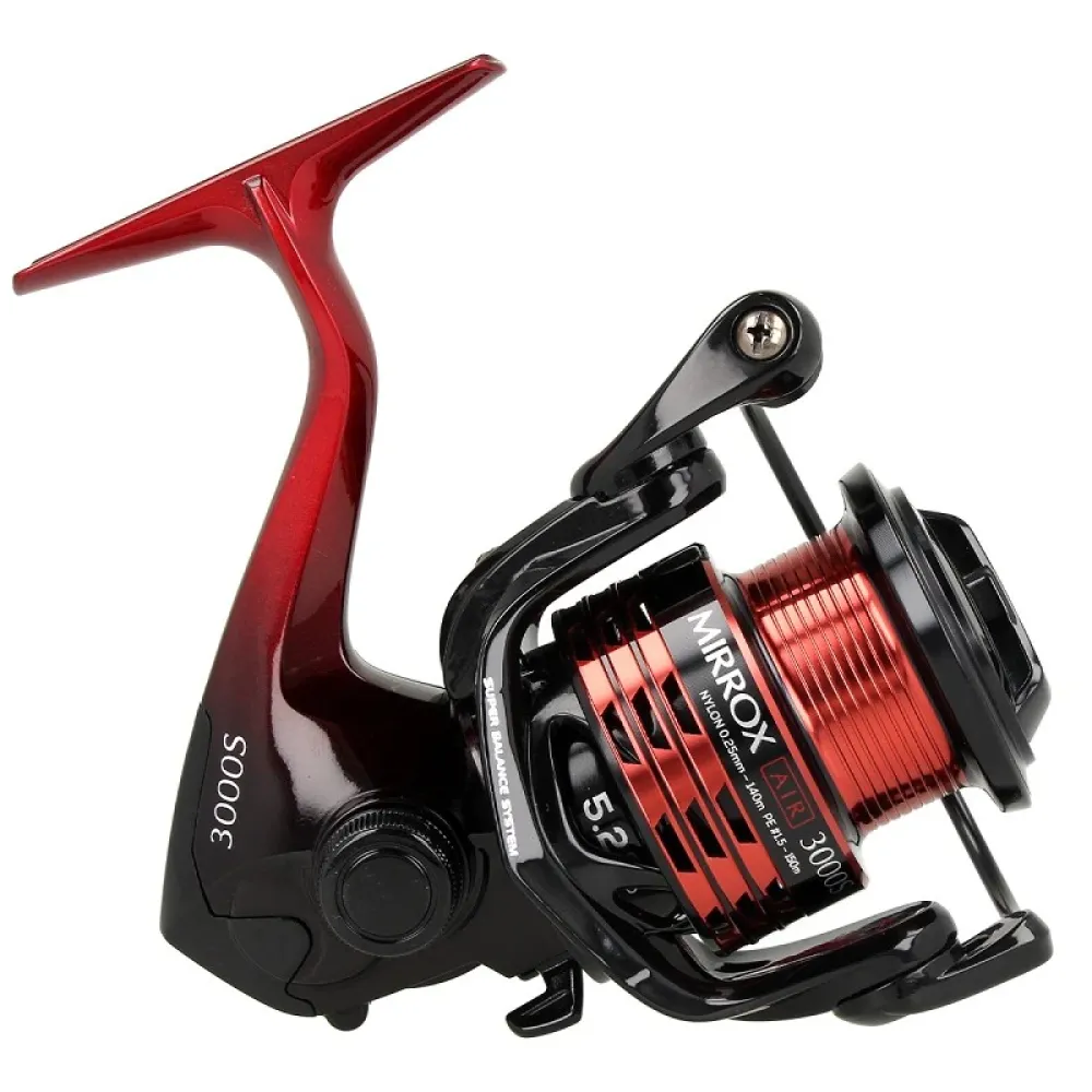 Купить Golden catch 1039002 спиннинговая катушка Mirrox Air Black / Red 20x20x15 3000S 7ft.ru в интернет магазине Семь Футов