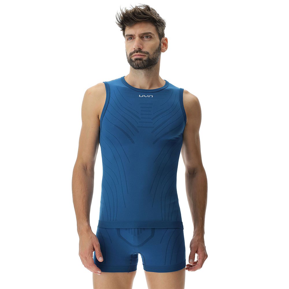 Купить UYN U100167-K662-XXL Безрукавная базовая футболка Motyon 2.0 Голубой Blue Poseidon 2XL 7ft.ru в интернет магазине Семь Футов