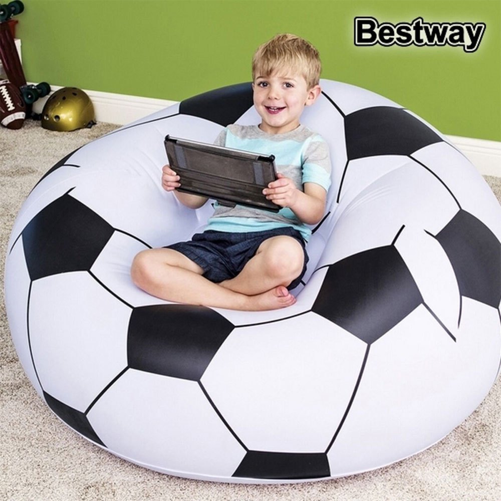 Купить Bestway 75010 Football Chair Воздушный стул  White / Black +6 Years 7ft.ru в интернет магазине Семь Футов