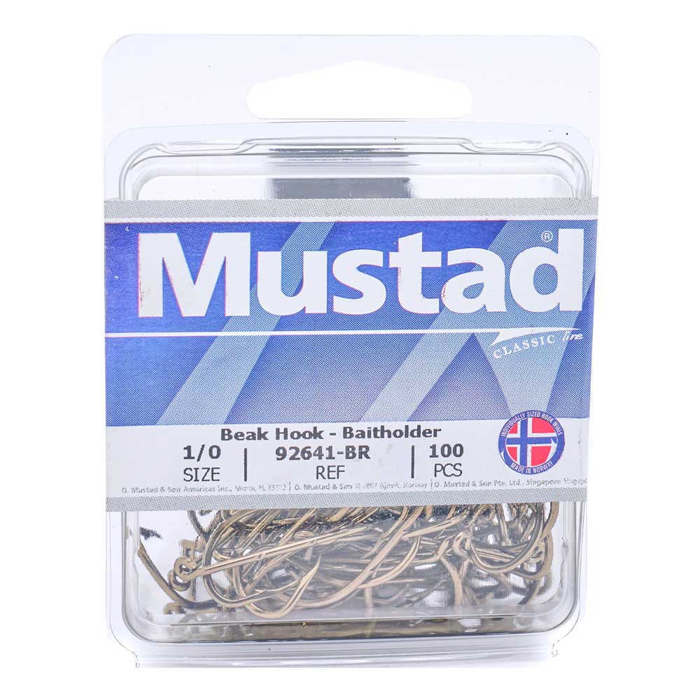 Купить Mustad 92641-BR-6-C10 Beak Крючки С Одним Глазком Золотистый Bronze 6 7ft.ru в интернет магазине Семь Футов