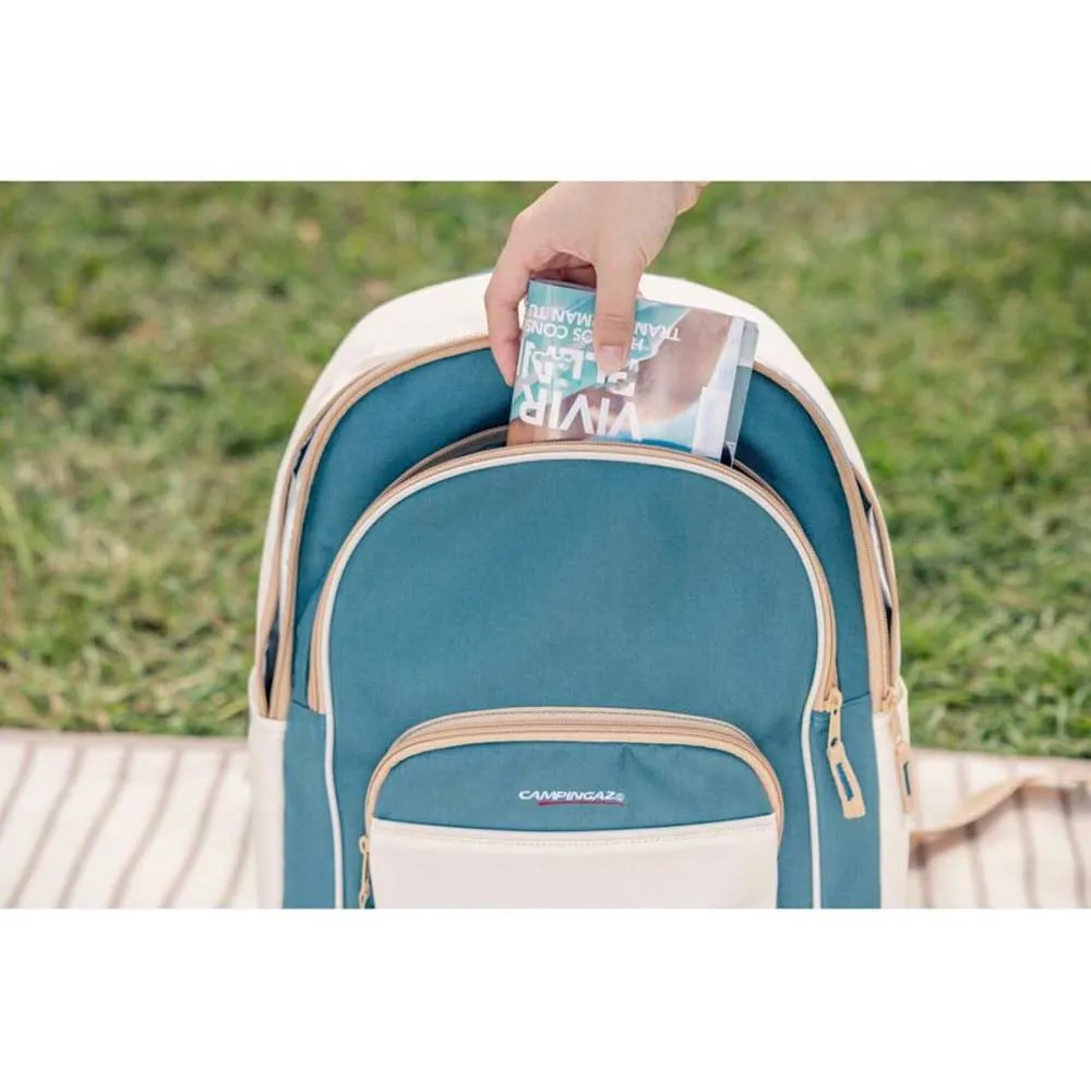 Купить Campingaz 2227080 Мягкий переносной кулер Fold´N Cool-20L Backpack Grey / Dark Blue 34x8x43 7ft.ru в интернет магазине Семь Футов