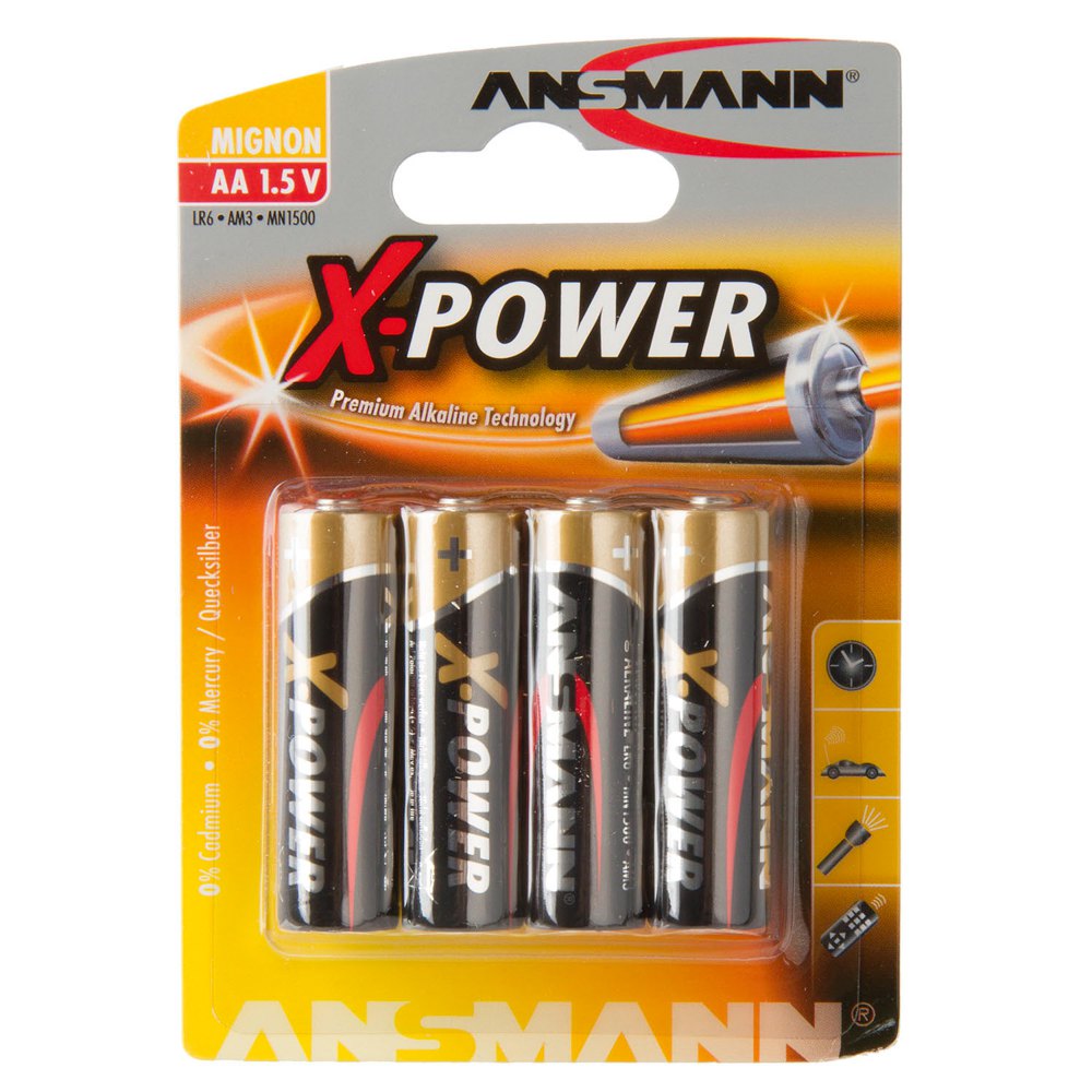 Купить Ansmann ANS5015663 X-Power AA 4 Units Черный  Black 7ft.ru в интернет магазине Семь Футов