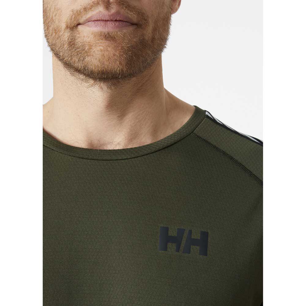 Купить Helly hansen 49412_431-S Базовый слой с длинным рукавом Lifa Active Stripe Crew Зеленый Utility Green S 7ft.ru в интернет магазине Семь Футов