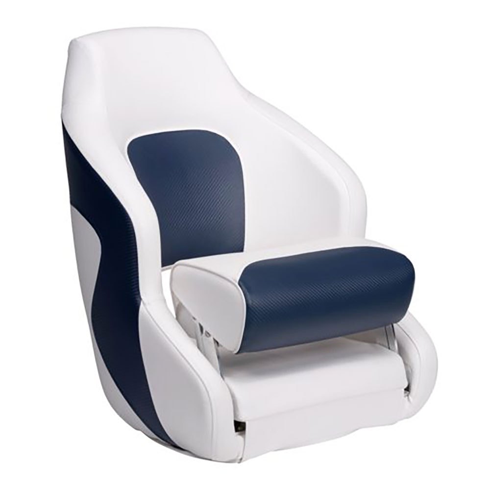 Купить Talamex R-17345231-75889046 Captain Deluxe Folding Seat Refurbished Бесцветный White / Navy Blue 7ft.ru в интернет магазине Семь Футов