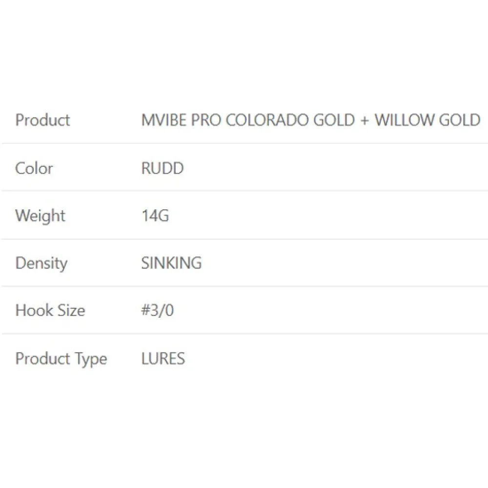 Купить Westin P249-1107-014-UNIT Spinnerbait Mvibe Pro Colorado Gold Willow Gold 3/0 14g Золотистый Rudd 7ft.ru в интернет магазине Семь Футов