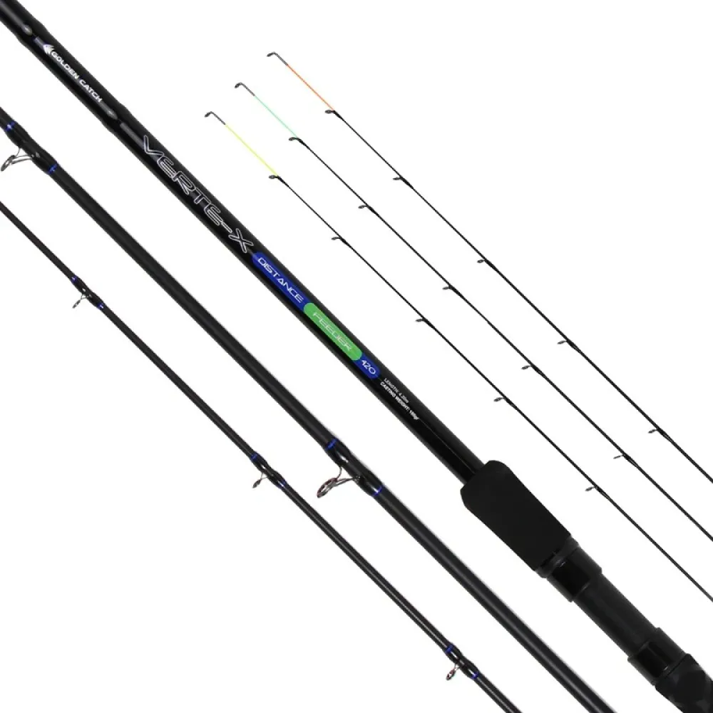 Купить Golden catch 2039296 карповая удочка Verte-X Distance Feeder Black 150x10x10 4.2 m 7ft.ru в интернет магазине Семь Футов